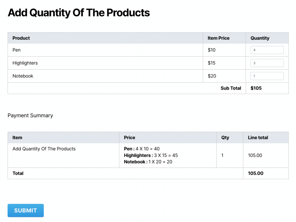 WordPress payment summary - Paymattic