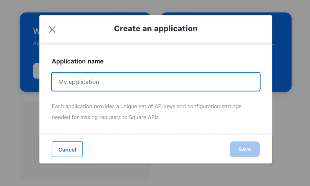 Square-create-application