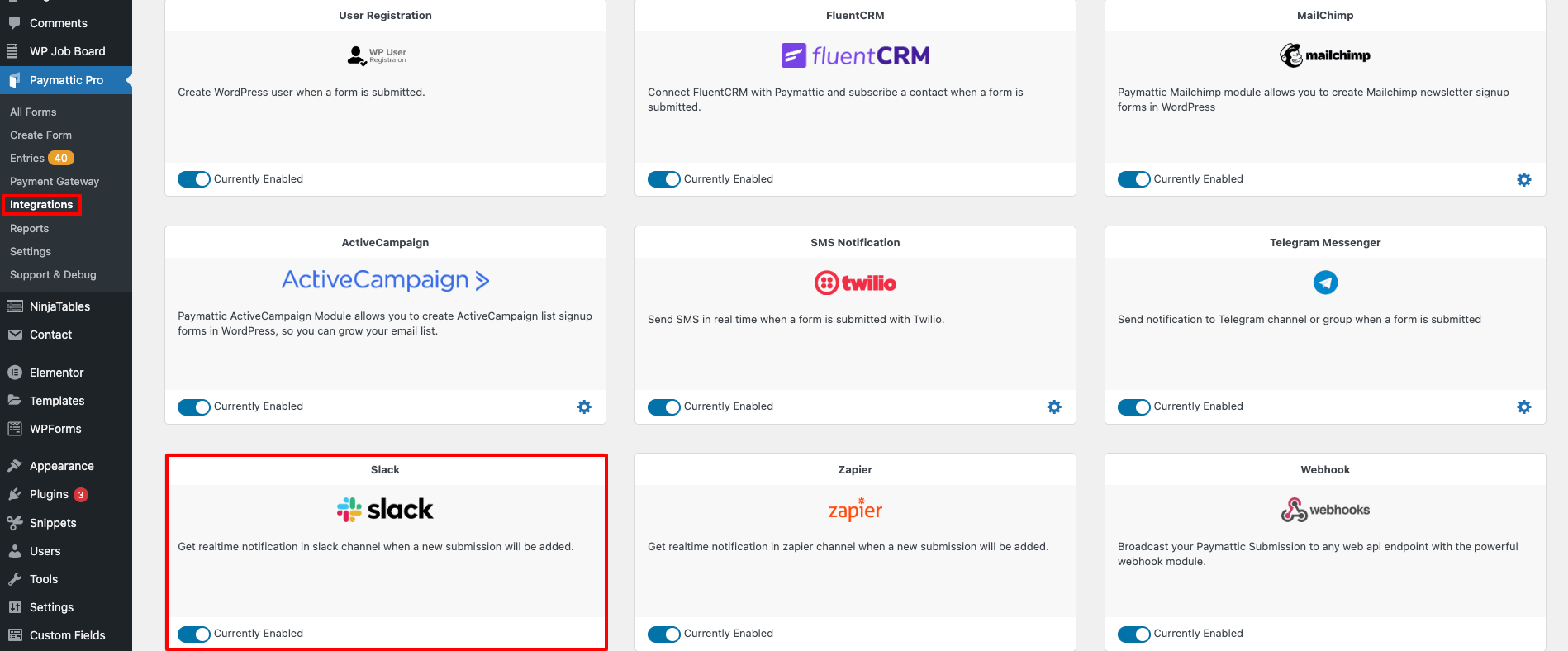 slack integration