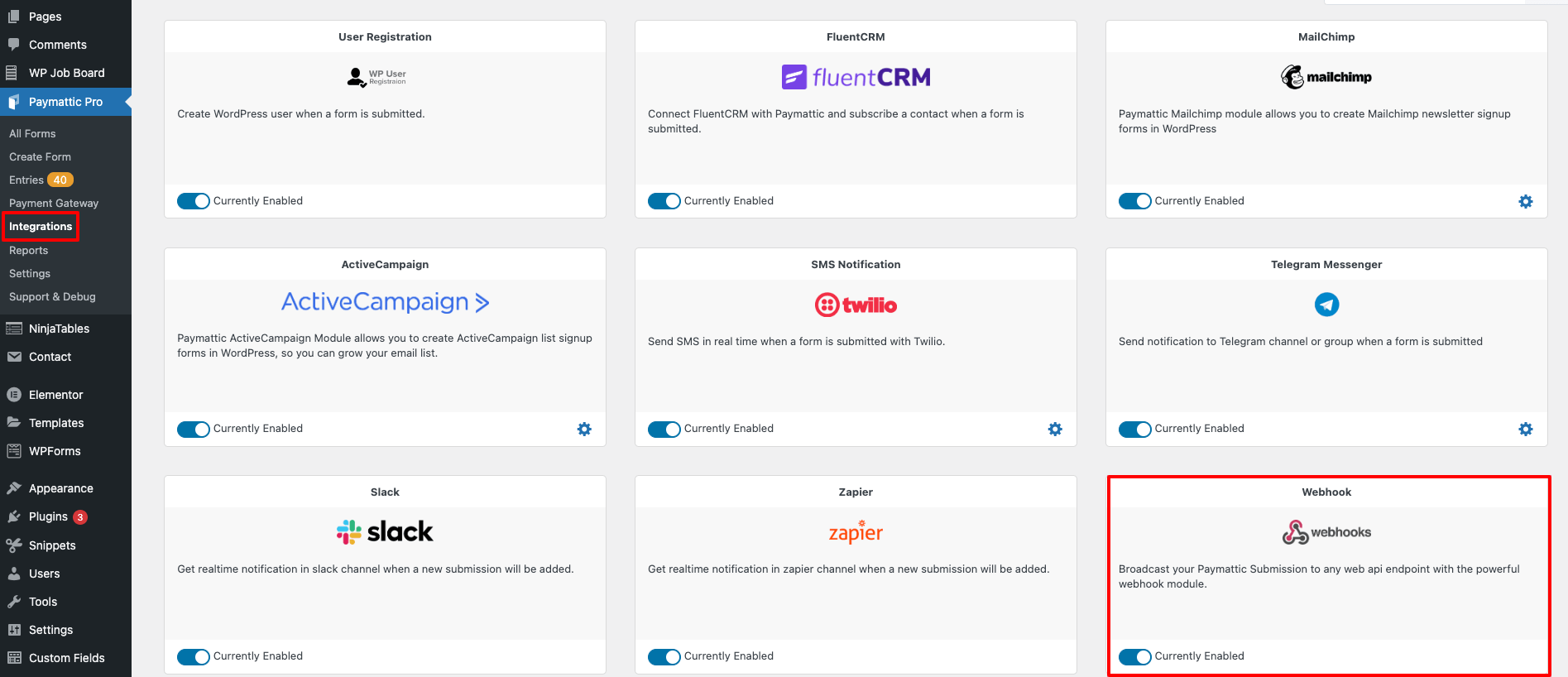 webhook enable