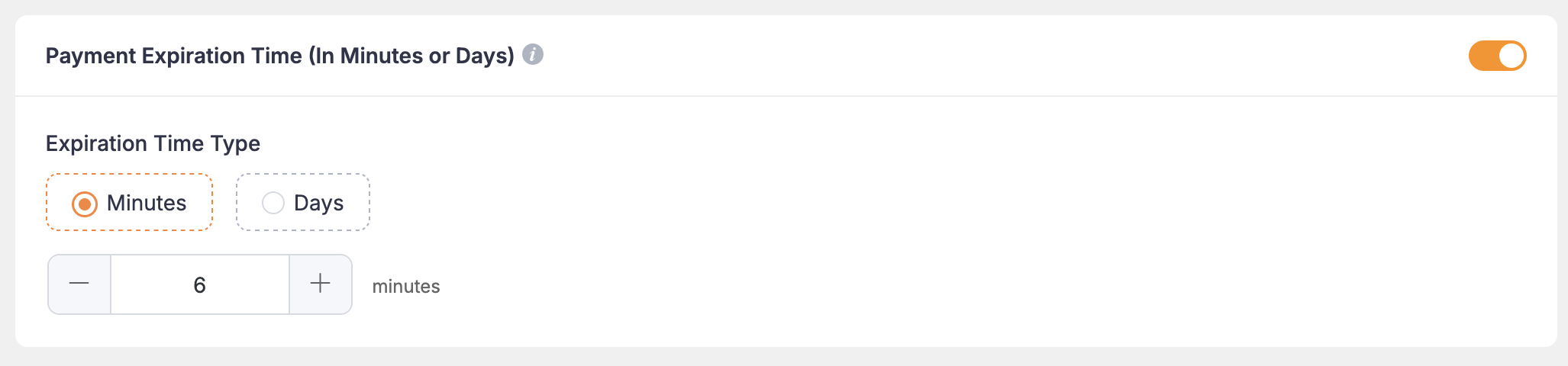payment expire time