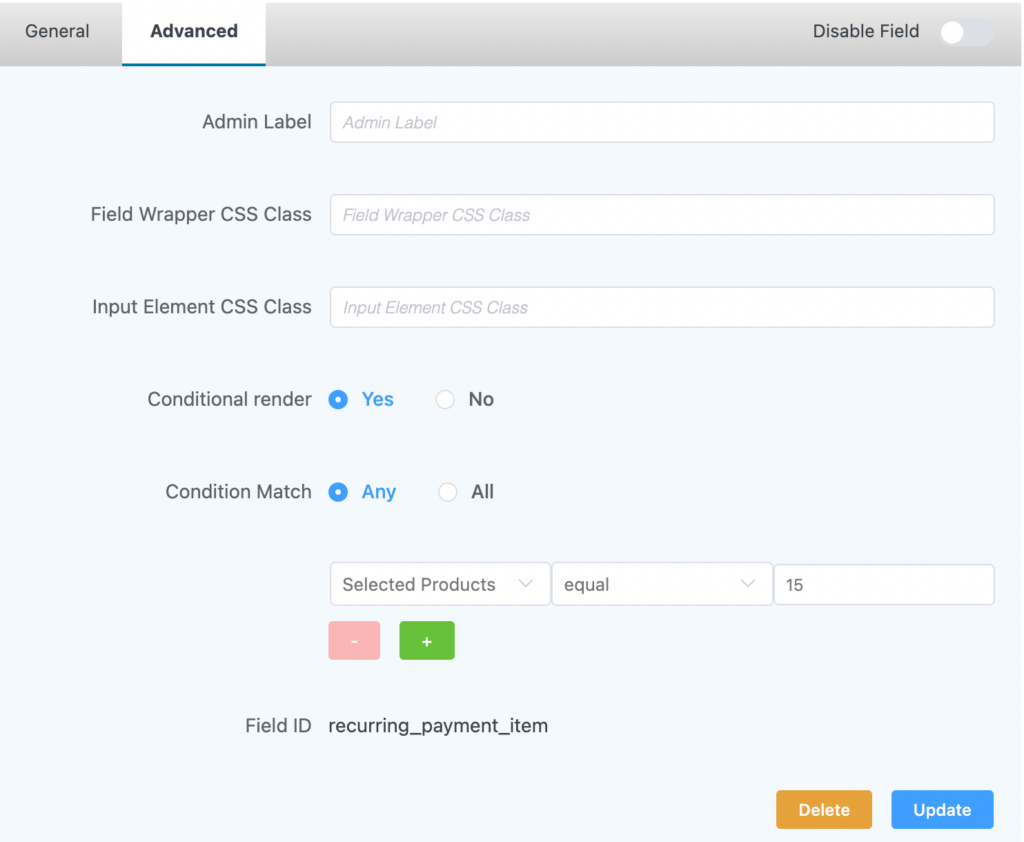 Conditional logic on dynamic payment items - Paymattic - WordPress payment forms