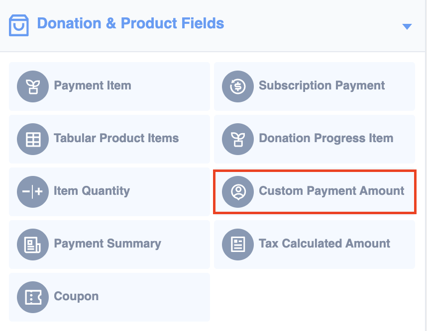 custom payment amount