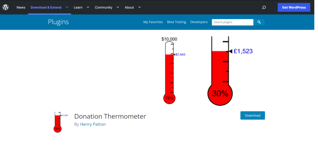 Donation thermometer