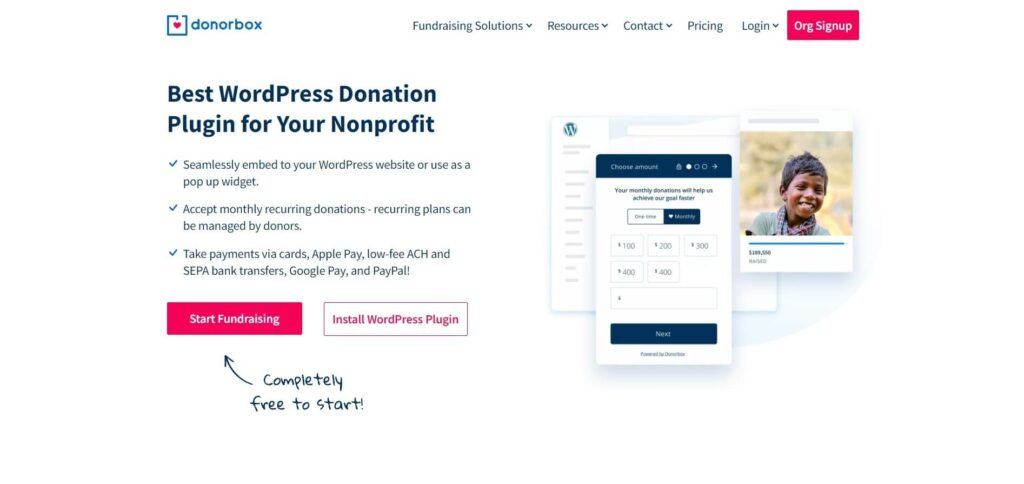 donorbox website