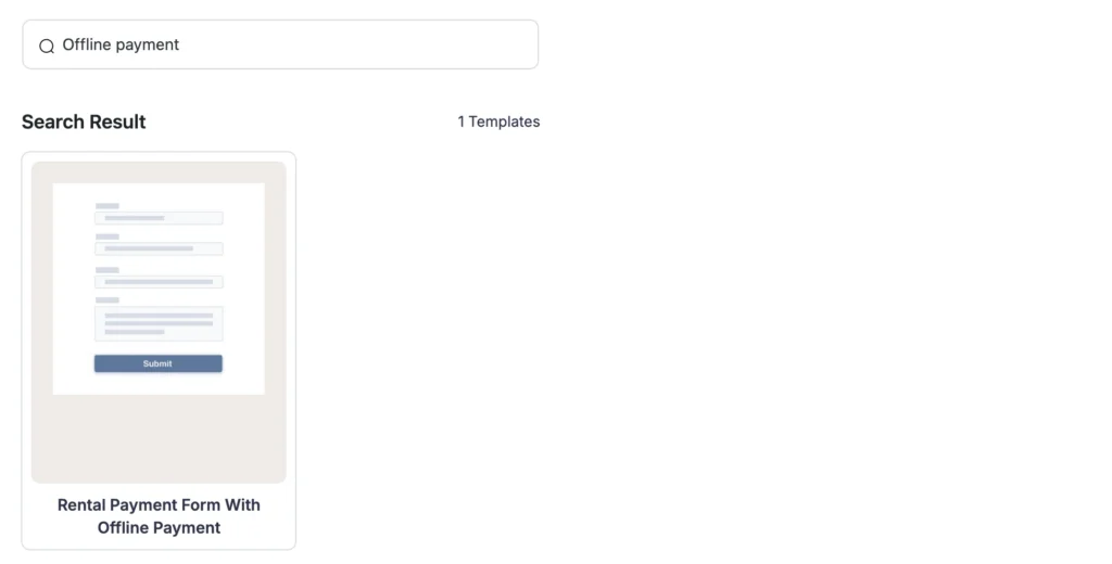 offline payment template