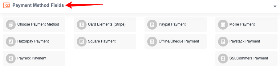 Payment Method Fields