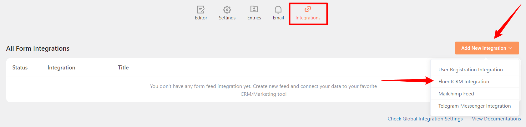 Add FluentCRM integration