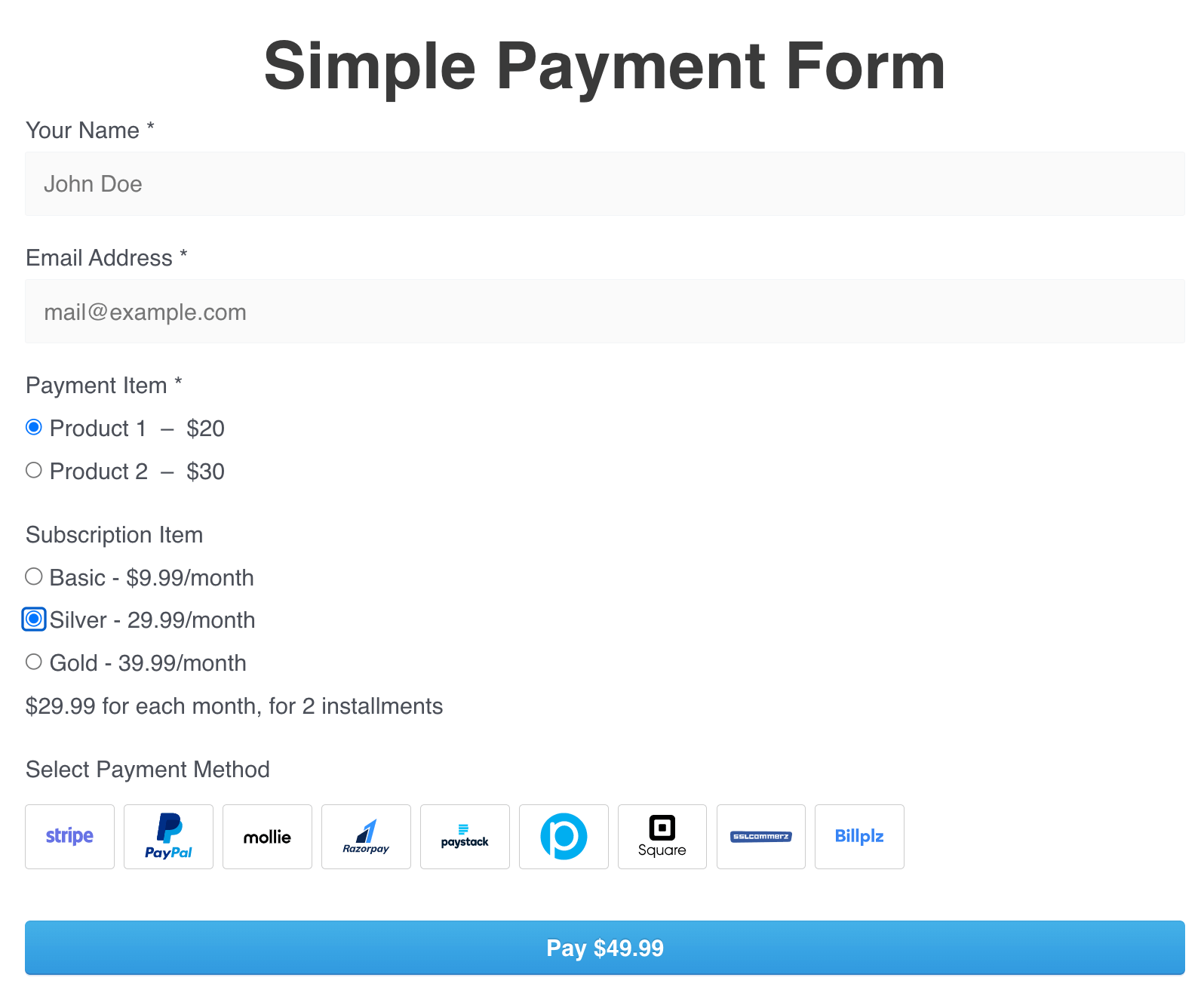 Create WordPress Payment Form with Paymattic Advanced Editor
