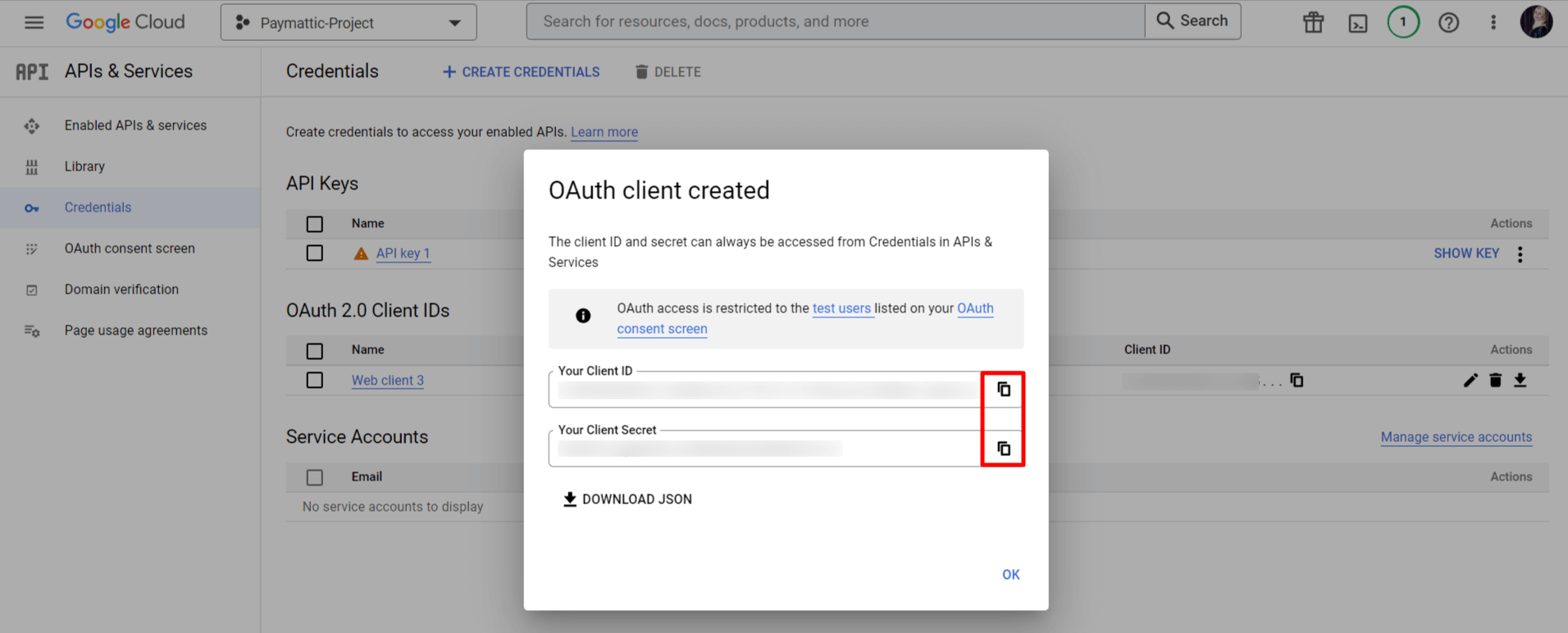 OAuth Client ID & Secret