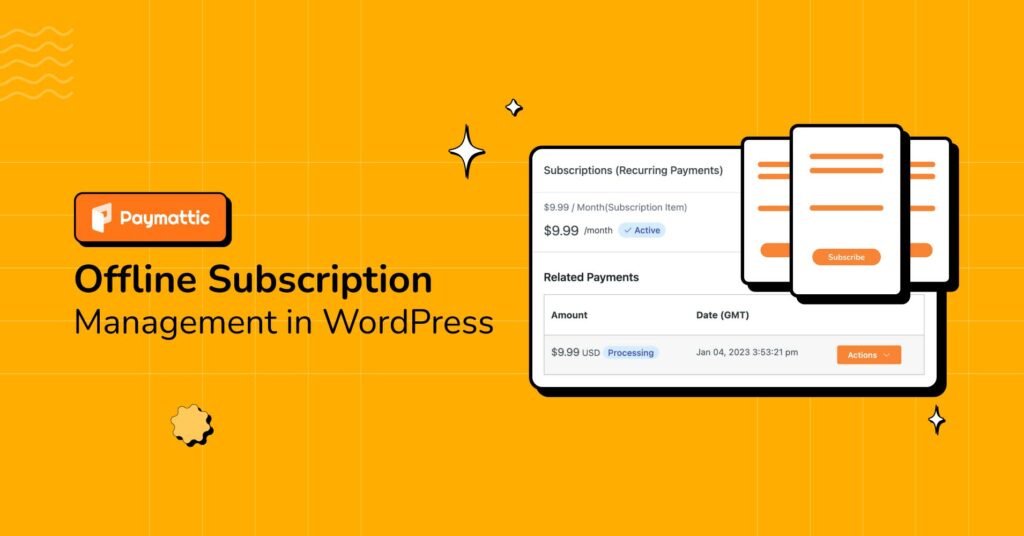 Offline Subscription Management in WordPress with Direct Bank Transfer