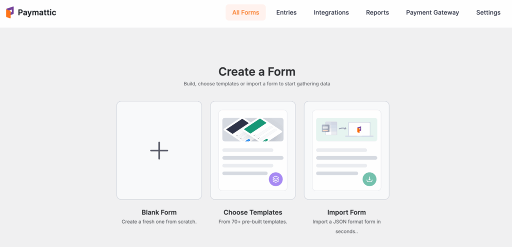 create a form