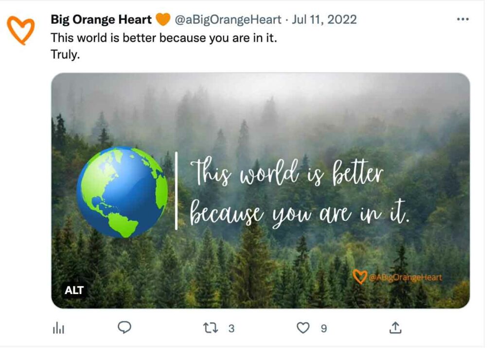 Big orange heart