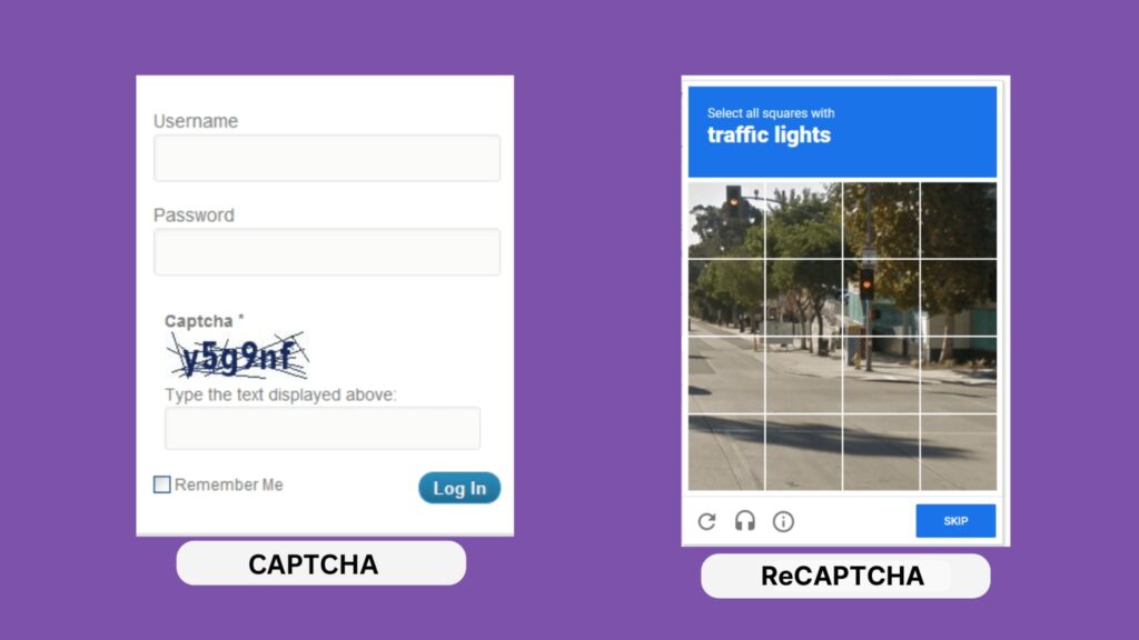 CAPTCHA vs ReCAPTCHA