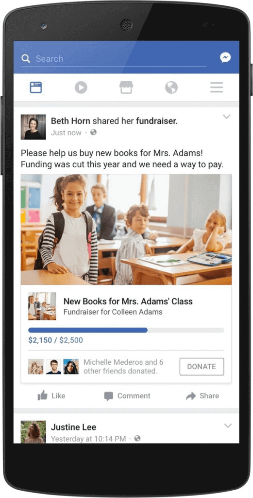 Facebook fundraising