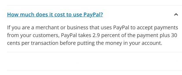 paypal pricing