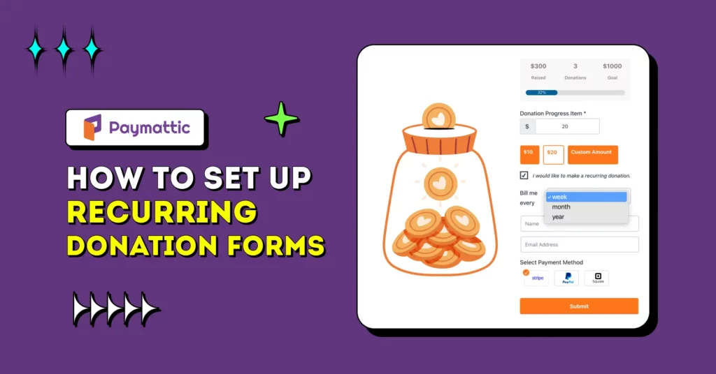 How to setup recurring donation forms