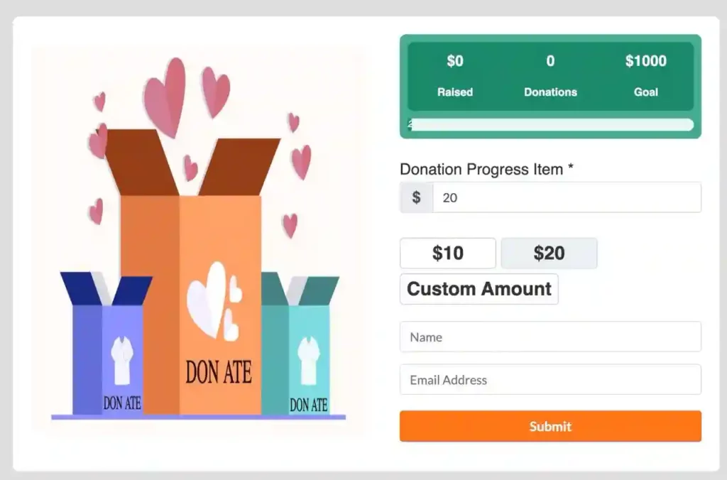 advanced donation template