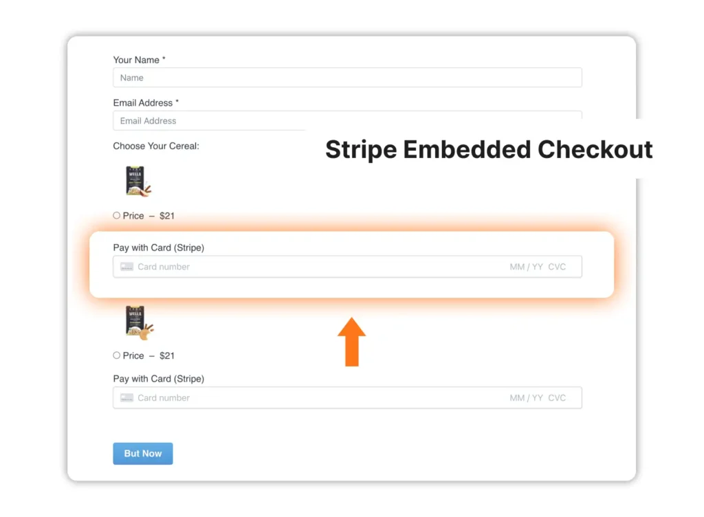 Stripe embedded checkout