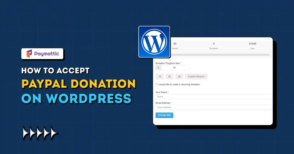 how to accept PayPal donations on WordPress