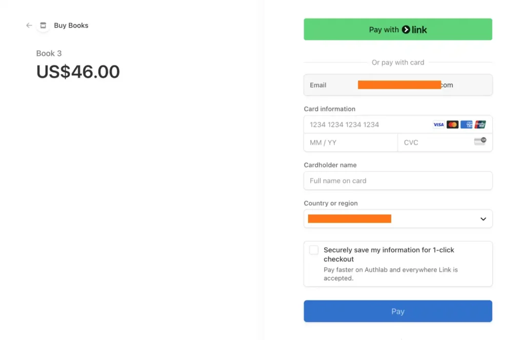 stripe hosted payment page