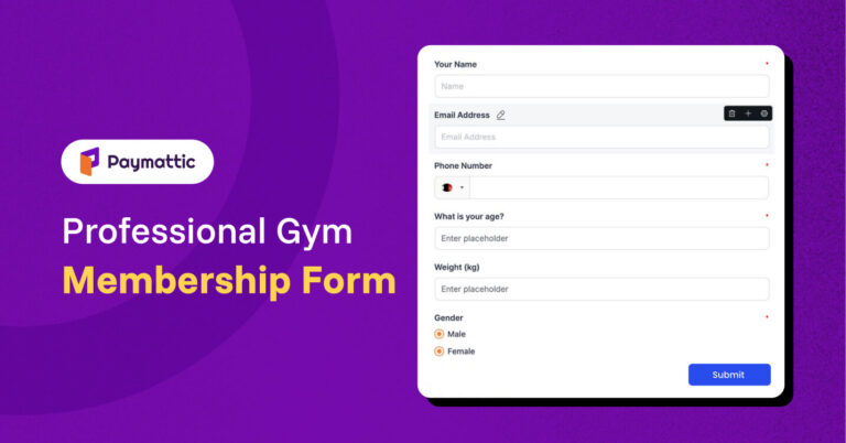 gym membership form