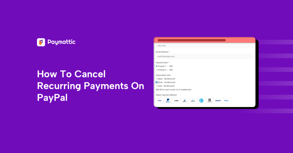 How to cancel recurring payments on PayPal