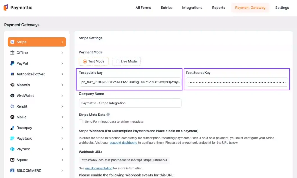 stripe payment gateway integration wordpress plugin