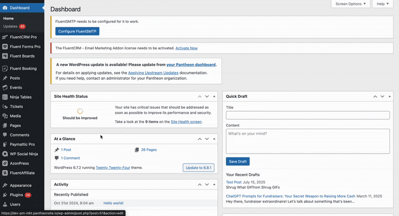 Create a blank form wordpress registration form with payment