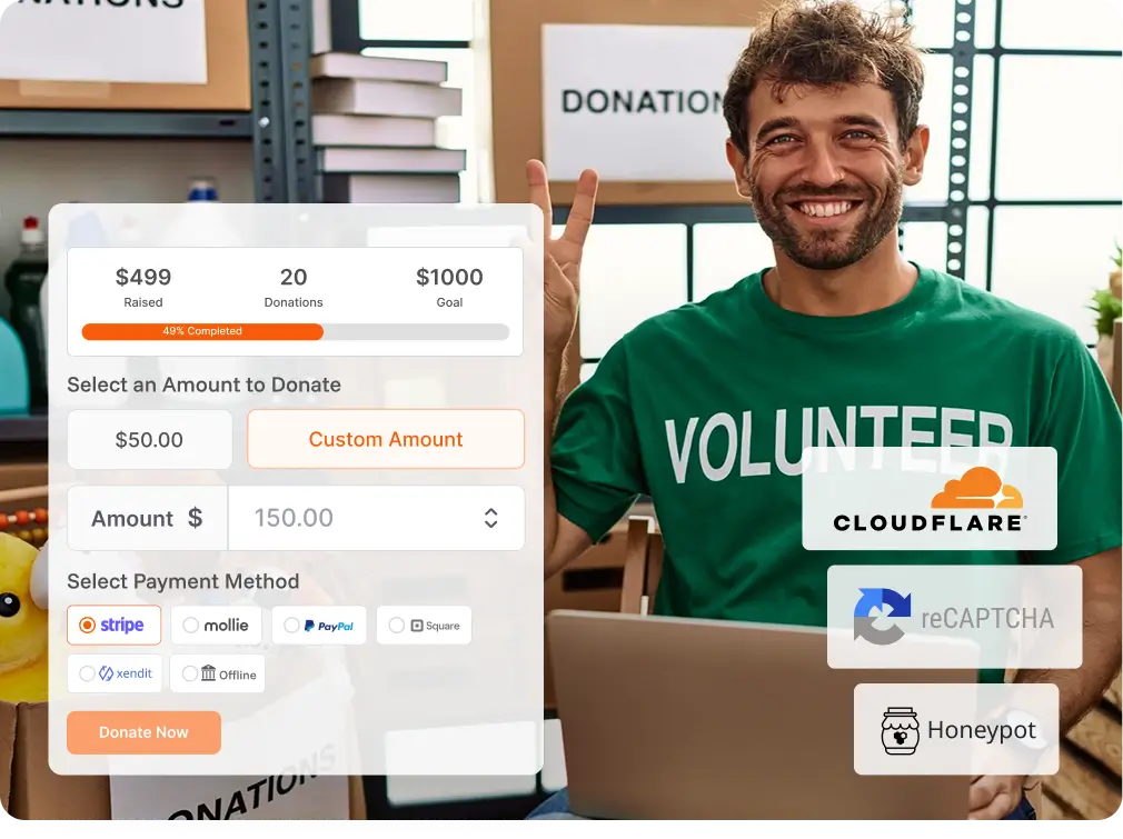 Online donation form