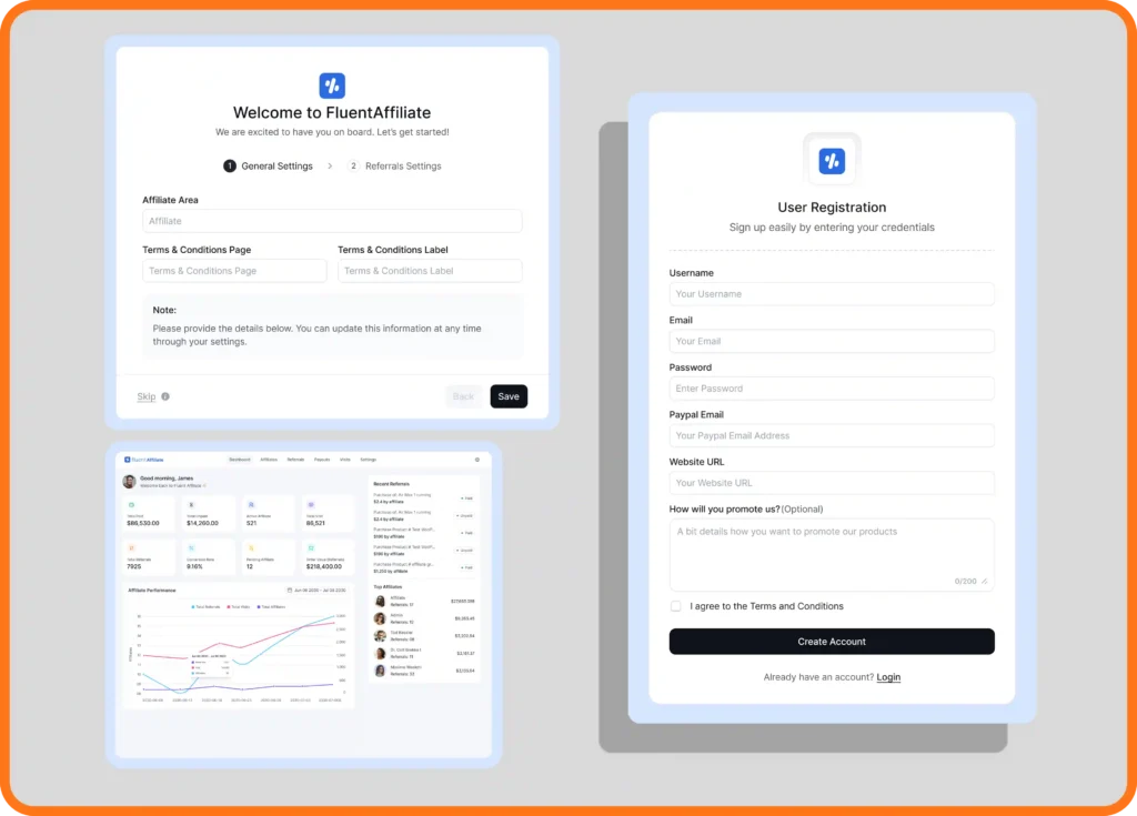 FluentAffiliate admin portal