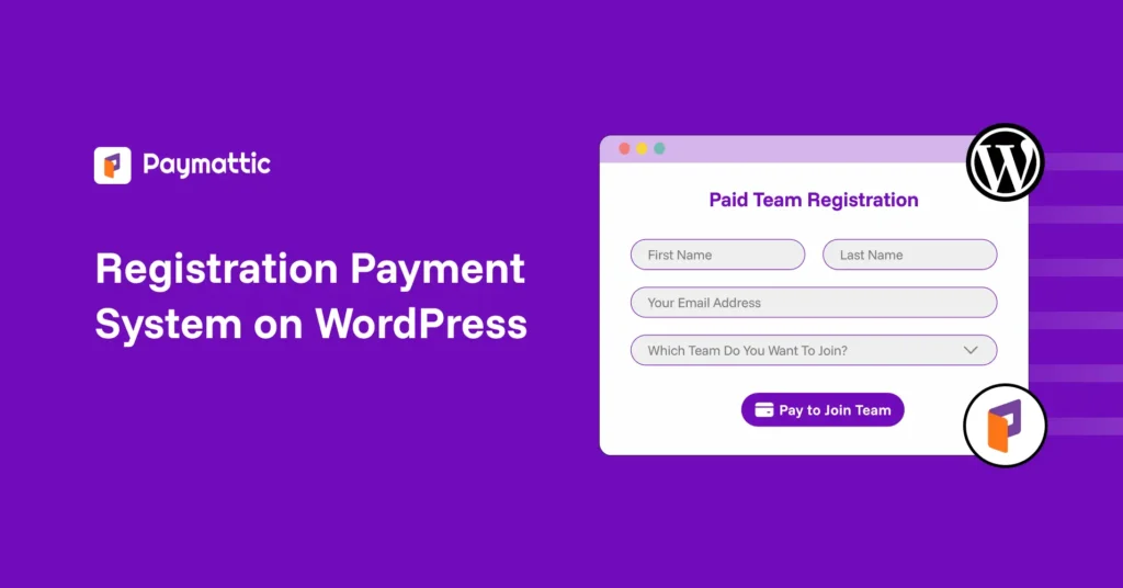 Registration Payment System on WordPress