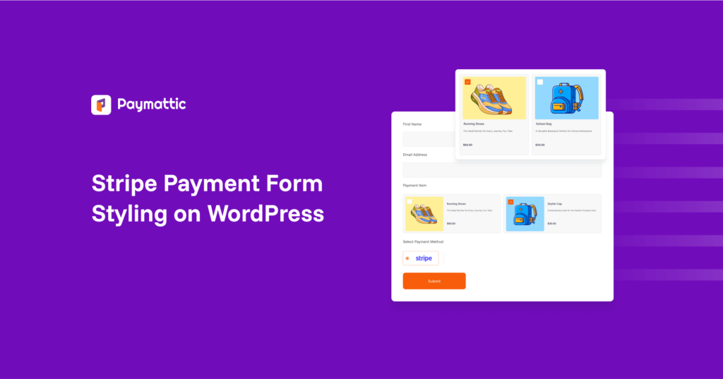 Stipe payment form styling on WordPress