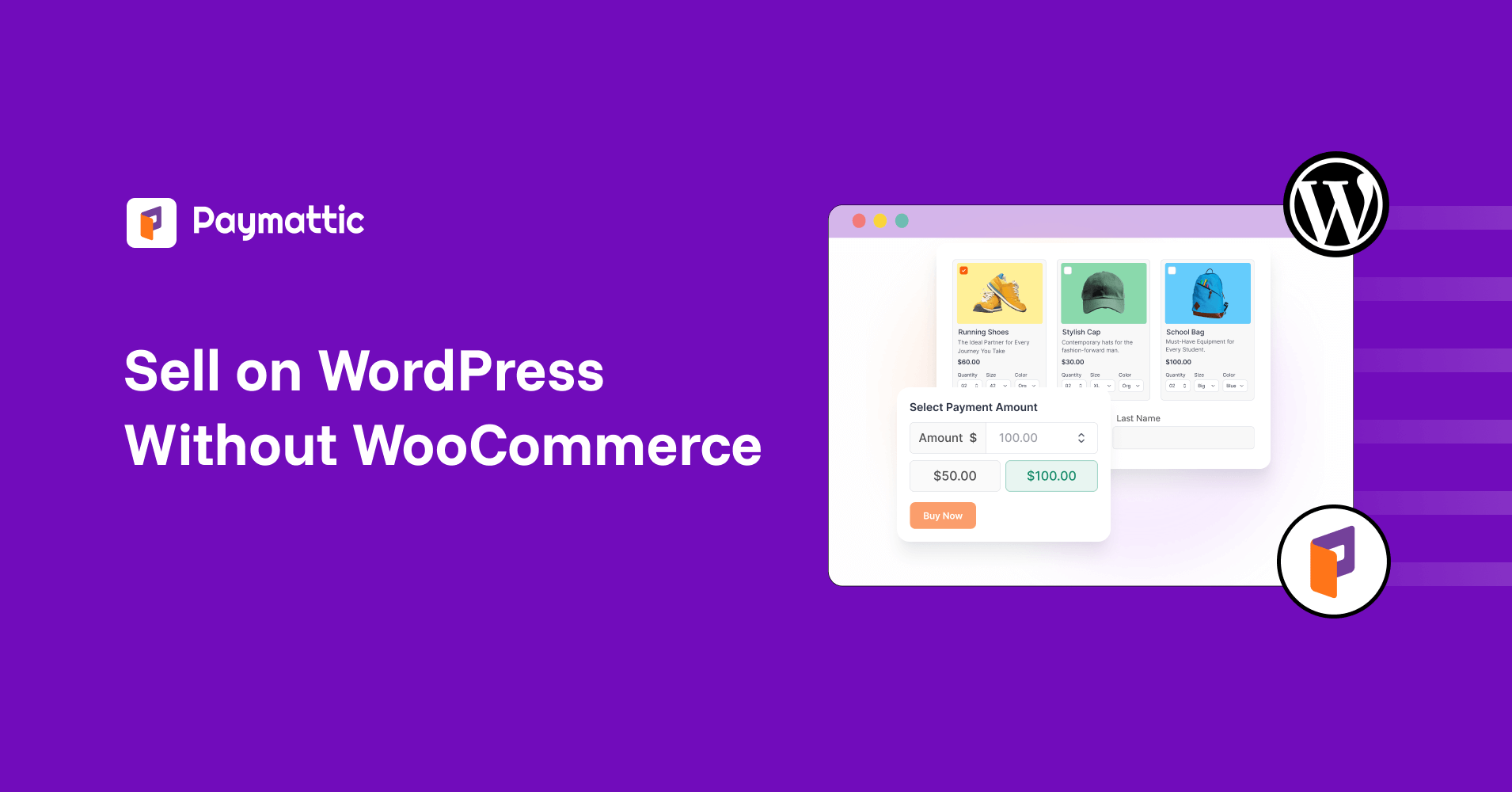 sell on WordPress without WooCommerce