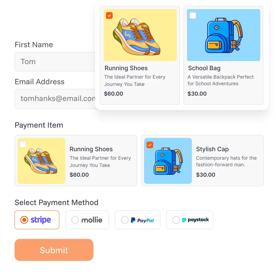 multiple product layouts