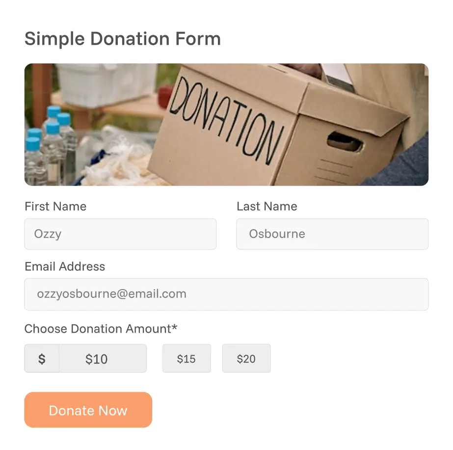one time donations