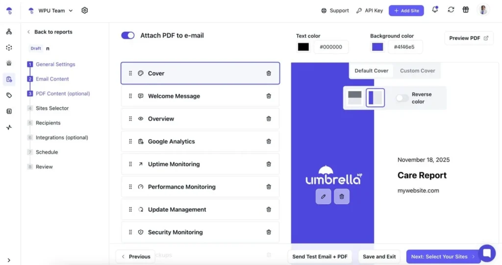 automatic client reporting