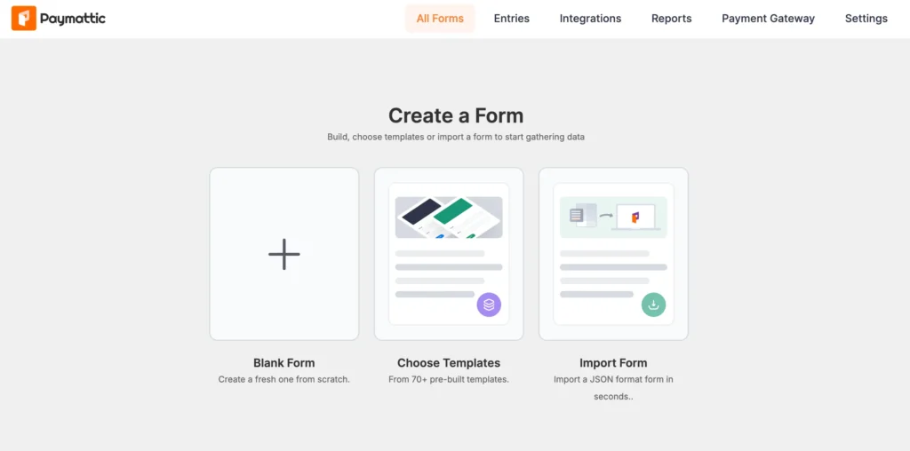 create form paymttic