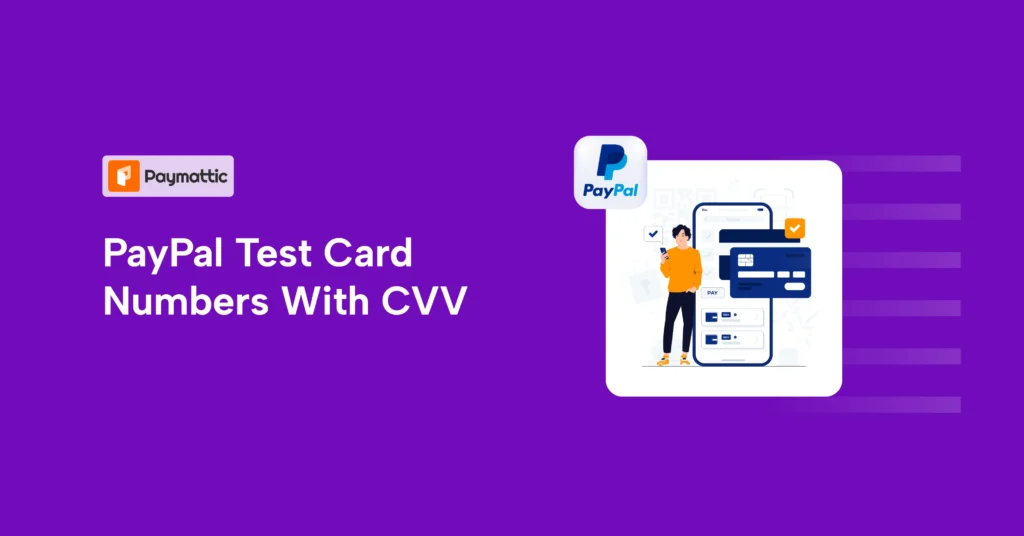paypal test card numbers with cvv