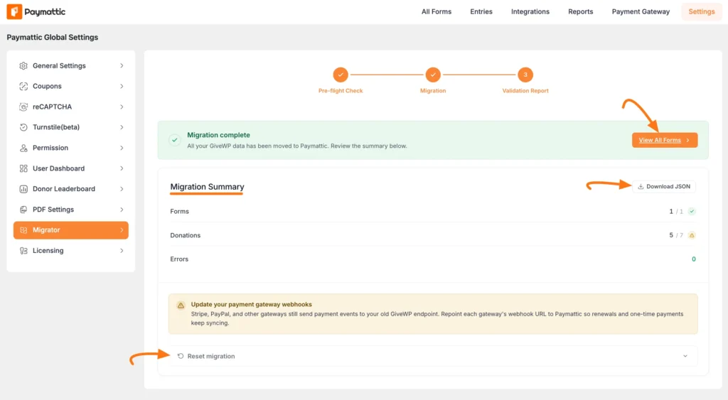migration summary 3