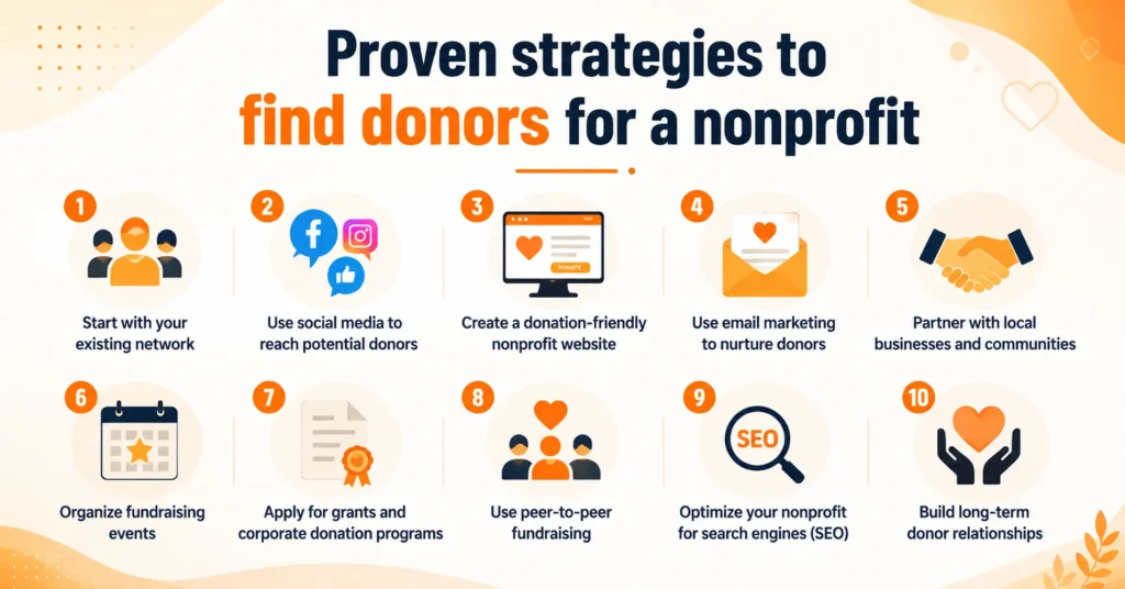 strategies to find donors
