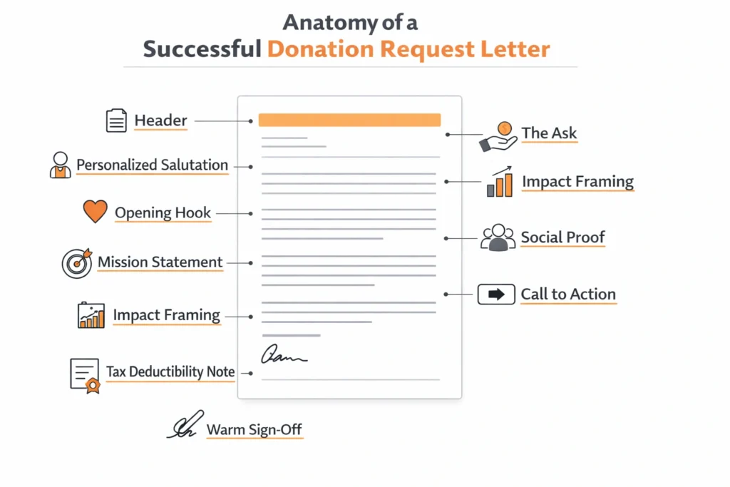 how to write a donation request letter