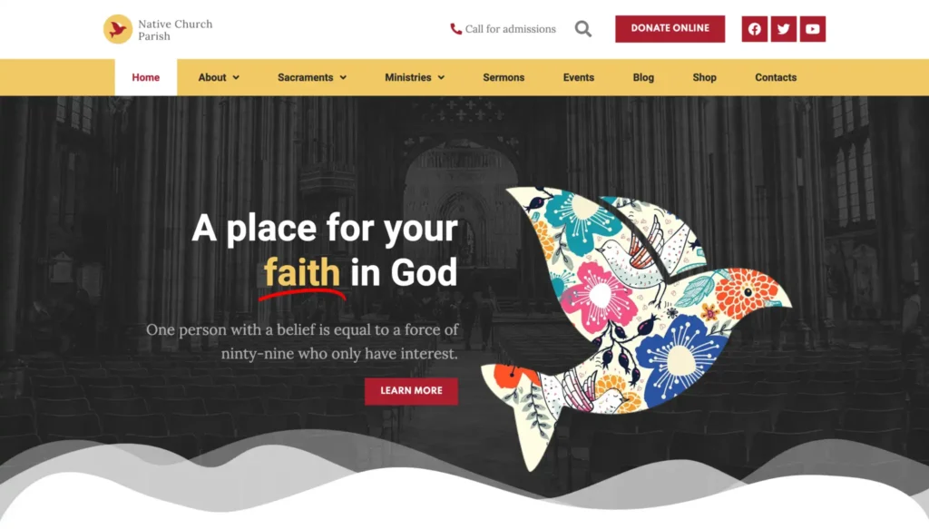native church nonprofit wordpress theme