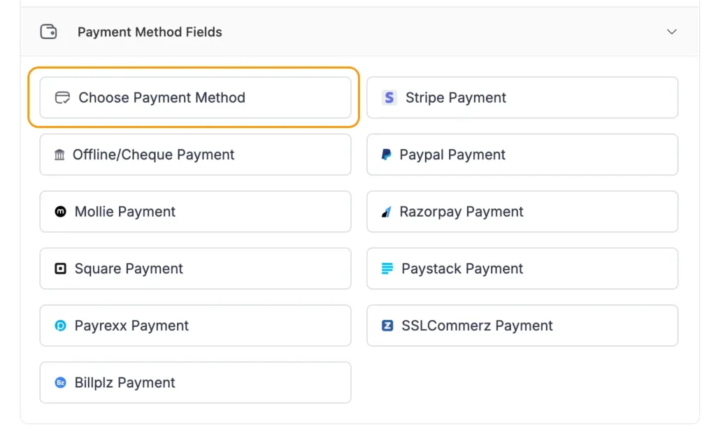 go to choose payment method and offer your preferred payment method
