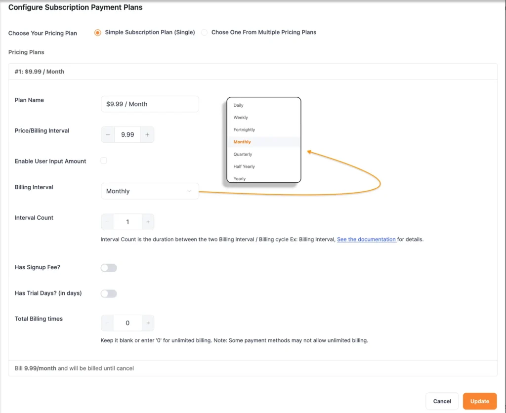 configure stripe recurring payments on WordPress using Paymattic